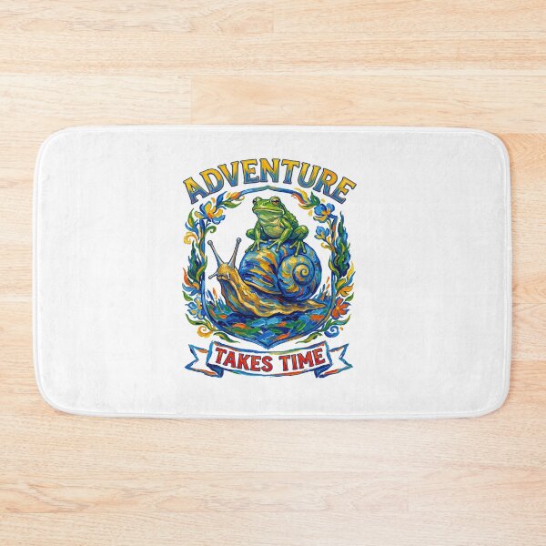 Item preview, Adventure Takes Time Frog Riding Snail   designed and sold by TeeARTHY.