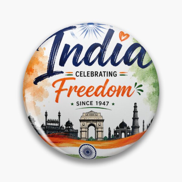 Item preview, India Celebrating Freedom Since 1947 – Independence Day Sticker designed and sold by happyhub786.