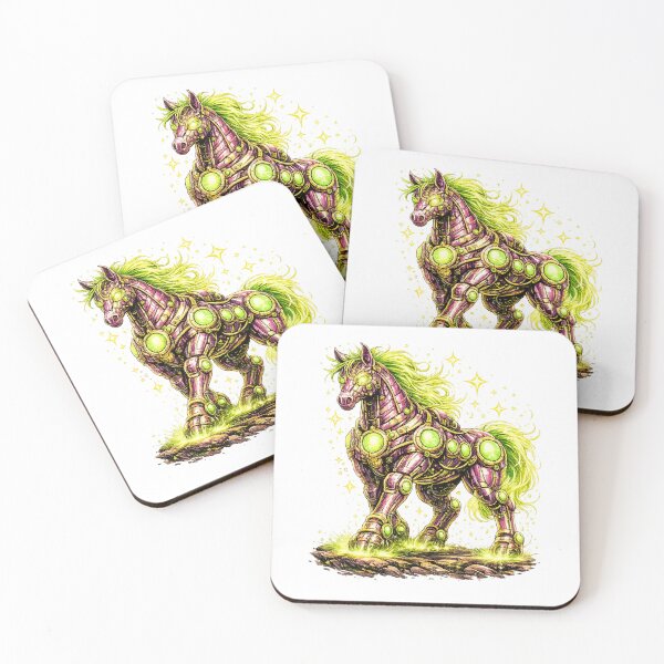 Item preview, Neon Equinox – Cybernetic Horse of the Stars designed and sold by onlin3boutiqu3.