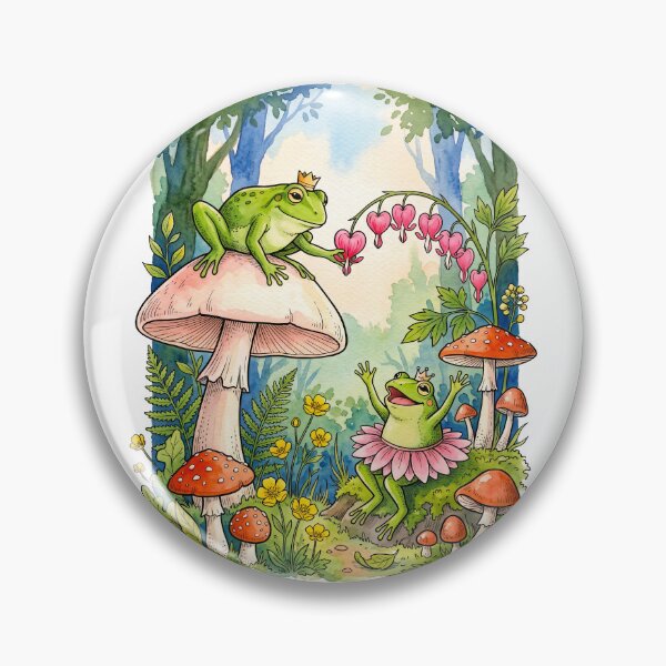Item preview, Whimsical Frogs In Mushroom Forest Cottagecore designed and sold by TeeARTHY.