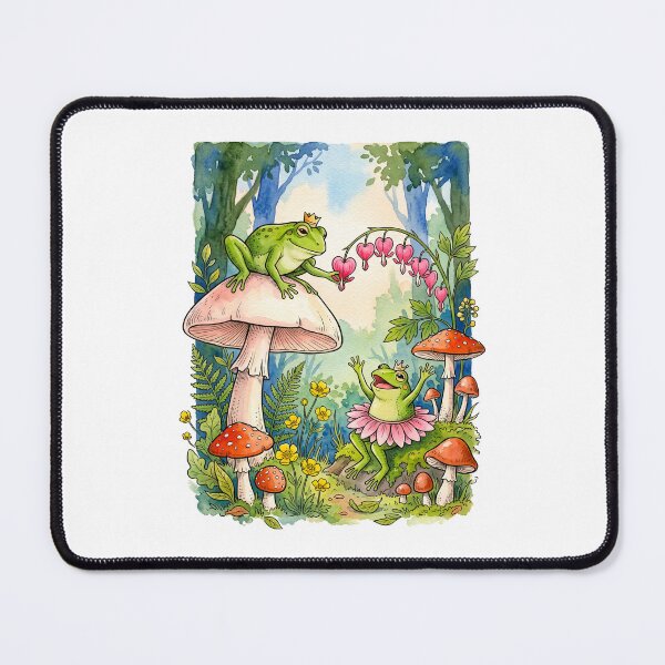 Item preview, Whimsical Frogs In Mushroom Forest Cottagecore designed and sold by TeeARTHY.