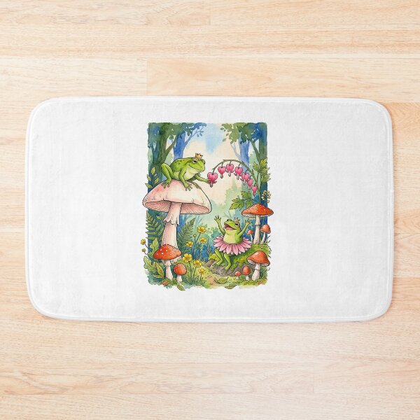Item preview, Whimsical Frogs In Mushroom Forest Cottagecore designed and sold by TeeARTHY.