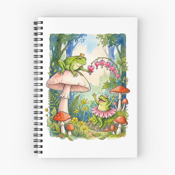 Item preview, Whimsical Frogs In Mushroom Forest Cottagecore designed and sold by TeeARTHY.