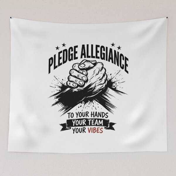 Item preview, Pledge Allegiance To Your Team Your Vibes Funny Team Spirit Retro Design designed and sold by get55shirt.