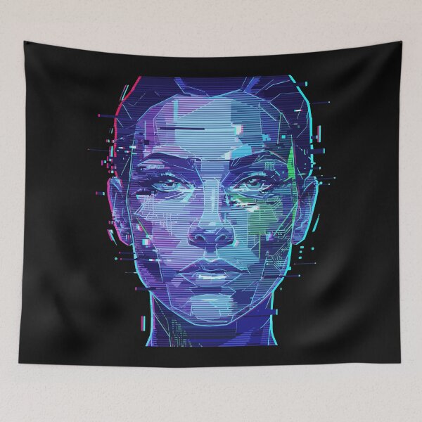 Item preview, GAN Glitch Face | Generative Adversarial Network Art designed and sold by Uglyandcute.