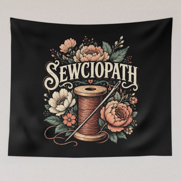 Item preview, Sewciopath Floral Sewing Humor designed and sold by Victor Shadehorn.