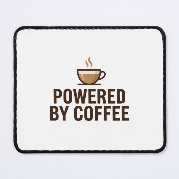 Item preview, Powered by Coffee - Cute Coffee Lover Sticker designed and sold by InkNovar.