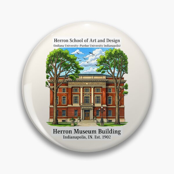 Item preview, Herron Museum Building Indianapolis Vintage Academic Art Print designed and sold by EvergreenPark - Tee Studio.