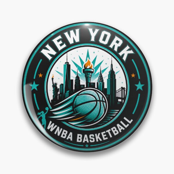 Item preview, New York Women’s Basketball Skyline Torch Emblem Teal Design designed and sold by TKOprintdesigns.