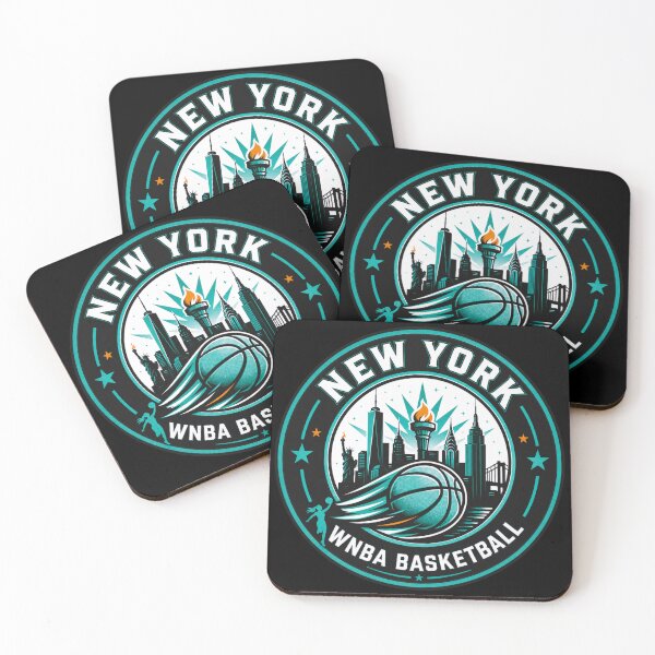 Item preview, New York Women’s Basketball Skyline Torch Emblem Teal Design designed and sold by TKOprintdesigns.