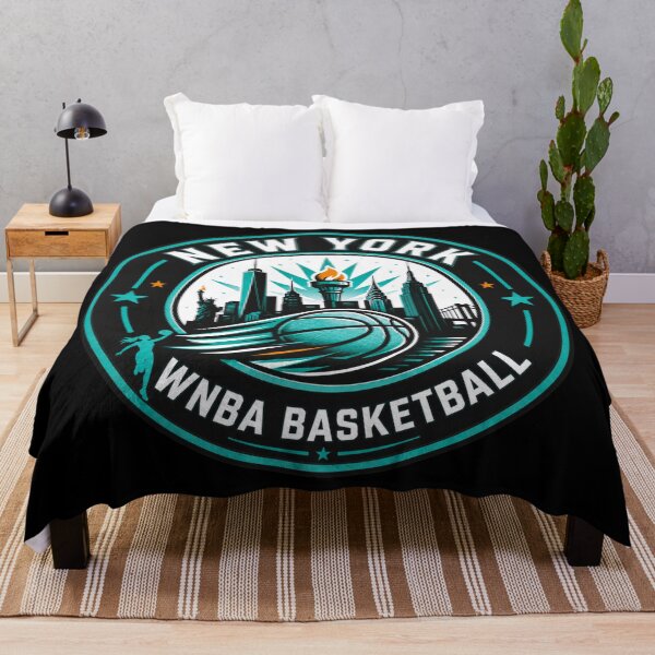 Item preview, New York Women’s Basketball Skyline Torch Emblem Teal Design designed and sold by TKOprintdesigns.