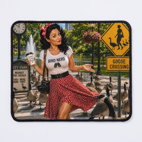 Item preview, Bird Nerd Pin-Up: Goose Crossing designed and sold by Kimberly Palmer.