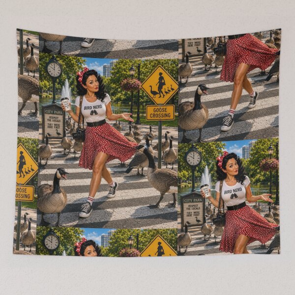 Item preview, Bird Nerd Pin-Up: Goose Crossing designed and sold by Kimberly Palmer.