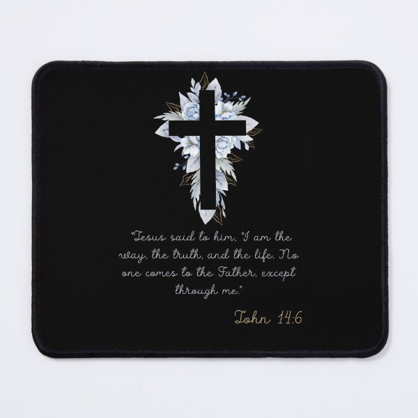 Item preview, John 14 6 Watercolor Floral Cross Bible Verse designed and sold by Kuzmier.