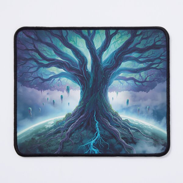 Item preview, Tree of Life Watercolor Alien Planet Core Landscape designed and sold by Luminous Wilds.