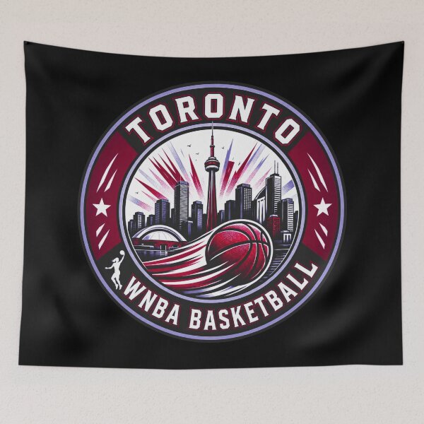 Item preview, Toronto Women’s Basketball Skyline Emblem Burgundy Black Design designed and sold by TKOprintdesigns.