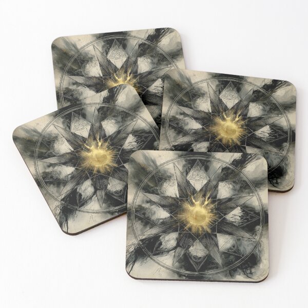 Item preview, Celtic Wheel : Sacred Geometry in Charcoal & Gold #5 designed and sold by Helios Be. Lavsh.