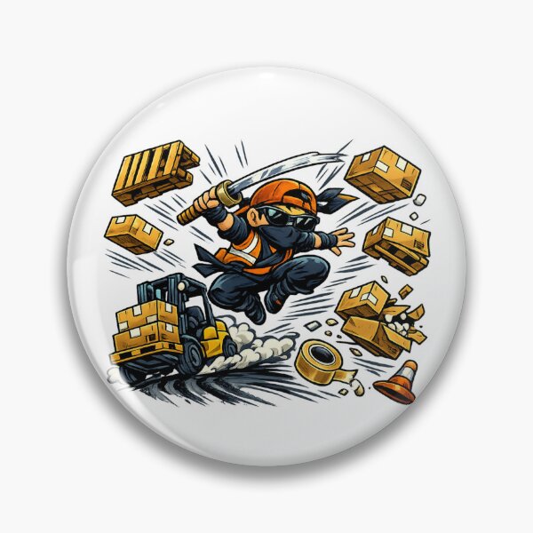 Item preview, Warehouse Ninja – Packing Tape Warrior designed and sold by ShiftGear-Zone.