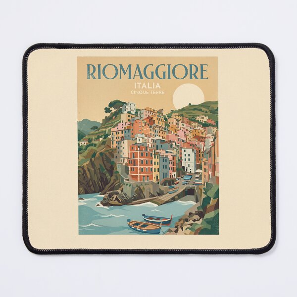 Item preview, Vintage Riomaggiore Italia Cinque Terre Travel Poster designed and sold by DuckOddity.