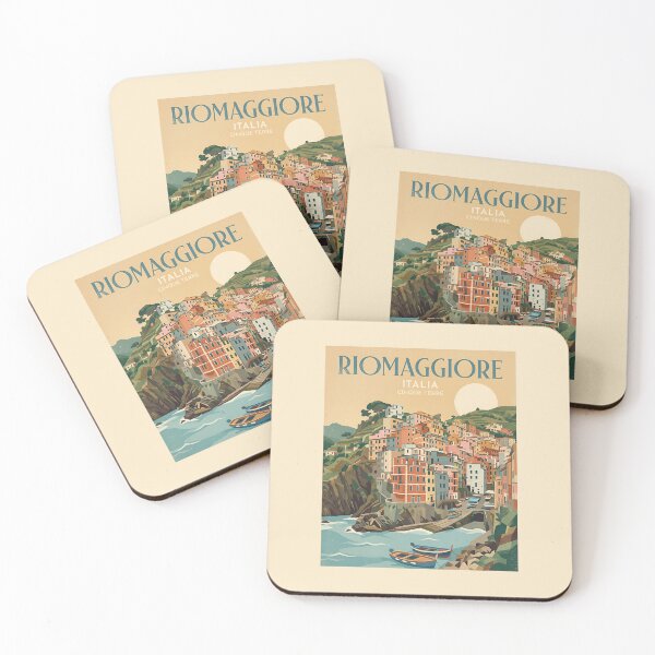 Item preview, Vintage Riomaggiore Italia Cinque Terre Travel Poster designed and sold by DuckOddity.