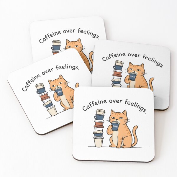 Item preview, Caffeine over feelings designed and sold by whatmeower-studio.
