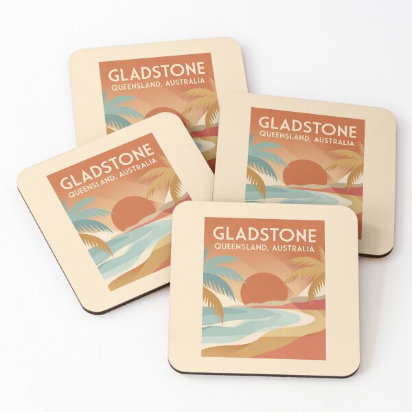 Item preview, Vintage Gladstone Australia Tropical Travel Poster designed and sold by DuckOddity.