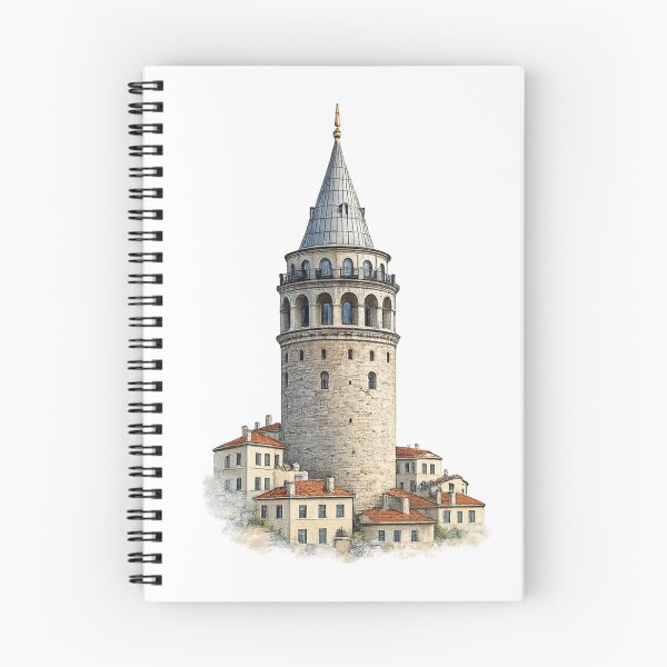 Item preview, Galata Tower Watercolor Art Print | Istanbul Landmark Travel Illustration designed and sold by DreamPaw Studio.