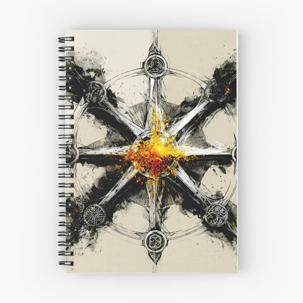 Item preview, Celtic Wheel : Sacred Geometry in Charcoal & Gold #7 designed and sold by Helios Be. Lavsh.