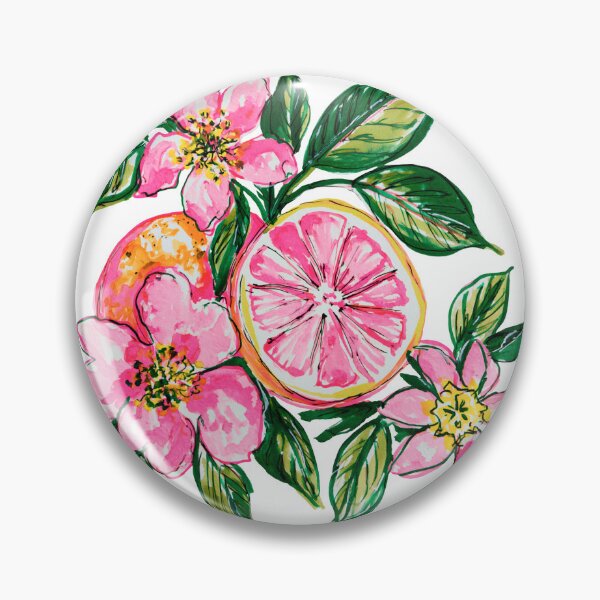 Artikelvorschau, Preppy Pink Grapefruit entworfen und verkauft von ThePreppyArtist.