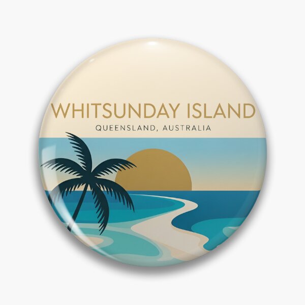 Item preview, Vintage Whitsunday Island Australia Travel Poster designed and sold by DuckOddity.