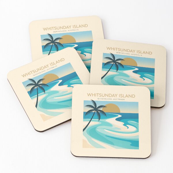 Item preview, Vintage Whitsunday Island Australia Travel Poster designed and sold by DuckOddity.