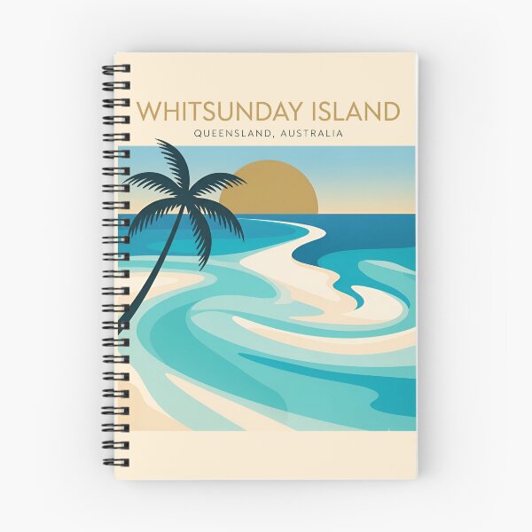 Item preview, Vintage Whitsunday Island Australia Travel Poster designed and sold by DuckOddity.