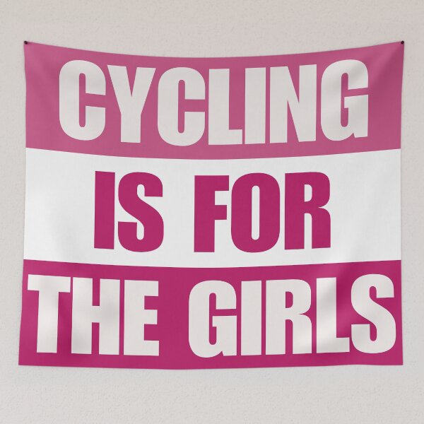 Item preview, CYCLING IS FOR THE GIRLS (Tapestry Fit) designed and sold by GraceeDrake.