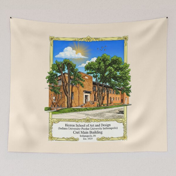 Item preview, Vintage Academic Architecture Illustration – Historic Art School Premium Print designed and sold by EvergreenPark - Tee Studio.