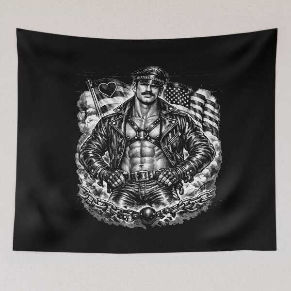 Item preview, Gay Leather Daddy Freedom Pride Biker Leder Pride Graphic Design designed and sold by ItsAKinkThing.