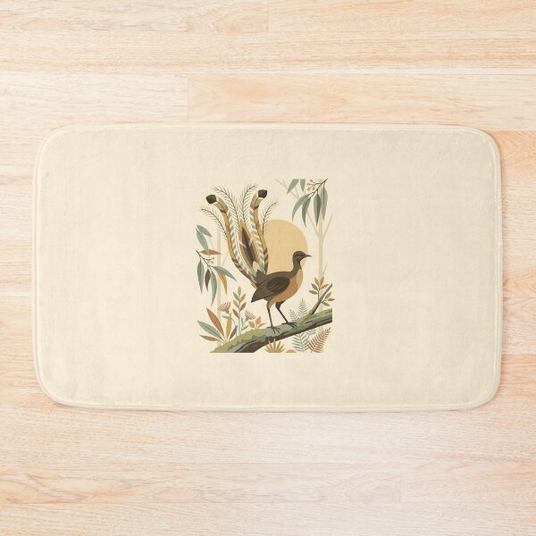 Item preview, Vintage Australian Lyrebird Minimalist Nature Poster designed and sold by DuckOddity.