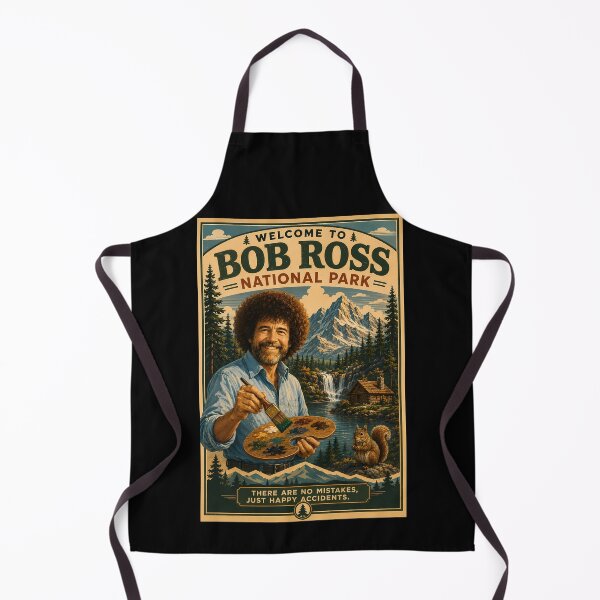 Artikelvorschau, Willkommen im Bob-Ross-Nationalpark – Vintage-Poster „Fröhliche kleine Bäume“ entworfen und verkauft von karamram.