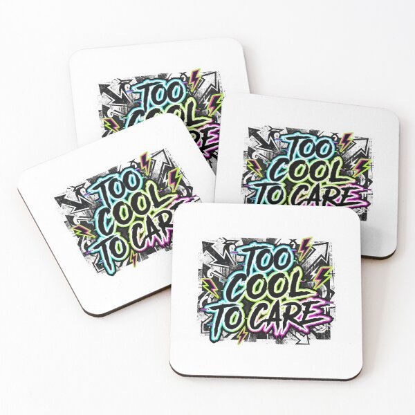 Item preview, Too Cool To Care - Funny Attitude Quote Sticker designed and sold by InkNovar.