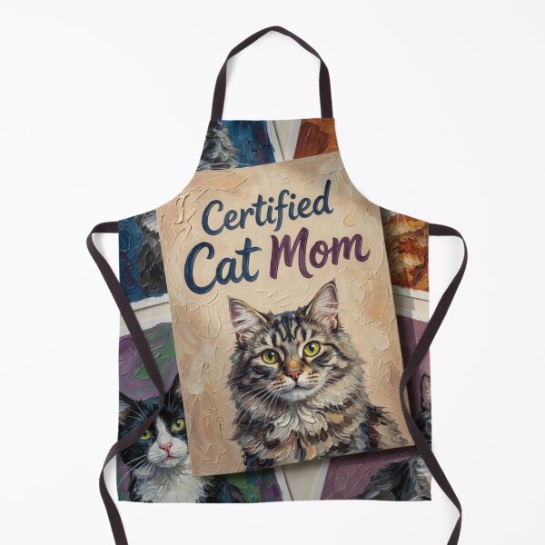 Item preview, Certified Cat Mom Oil Painting Collage designed and sold by Pioneer Spirit Market.