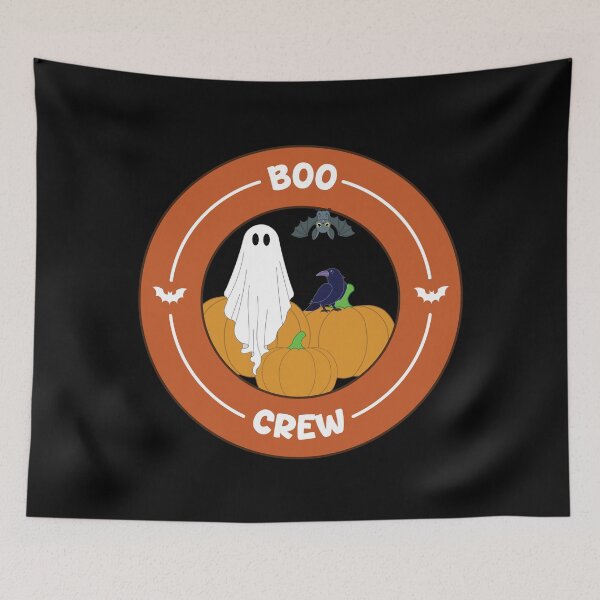Item preview, Boo Crew Halloween Pumpkin Ghost Raven Bat Cute Spooky Autumn Circle Design designed and sold by Hallowed Artistry.