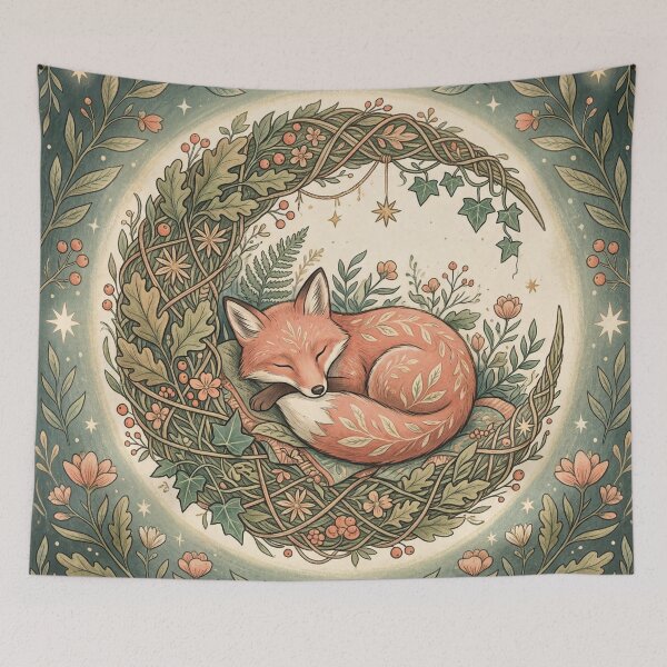 Item preview,  Sleeping Fox in a Crescent Moon designed and sold by ASTRAL ART LAB.