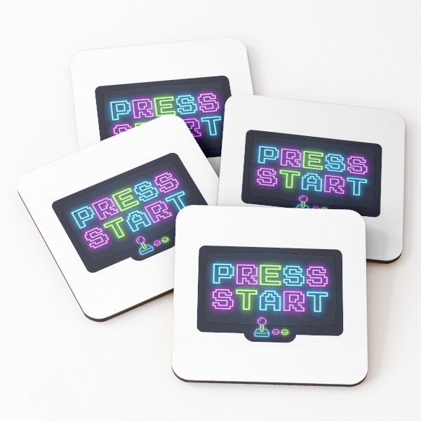 Item preview, Press Start - Retro Gaming Quote Sticker designed and sold by InkNovar.