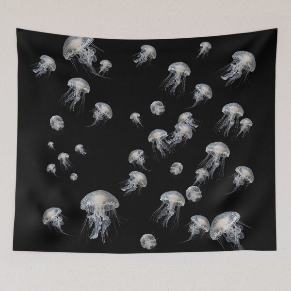 Item preview, School of Illuminated Jellyfish – Ocean Glow Art designed and sold by ShadeScapeArt.