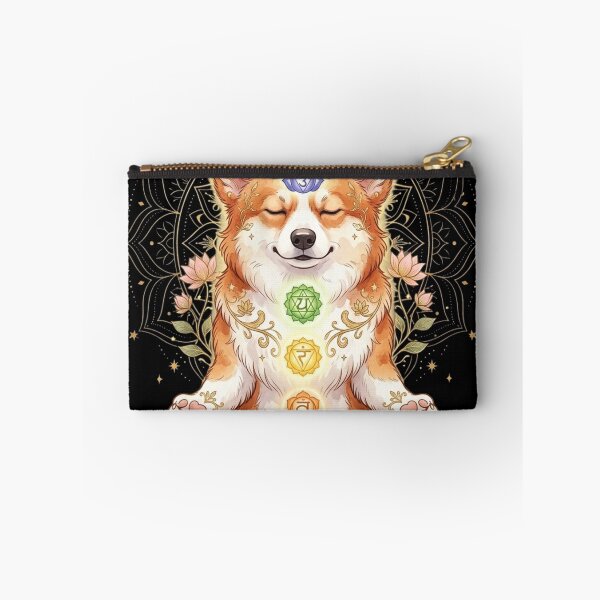 Item preview, Meditating Corgi Chakra Graphic — Yoga Dog Sticker Spiritual Pet Apparel Gift designed and sold by FirmHoldStudio.