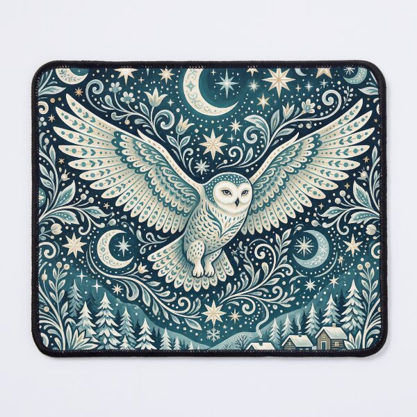 Item preview,  Snowy Owl Beneath Winter Stars designed and sold by ASTRAL ART LAB.