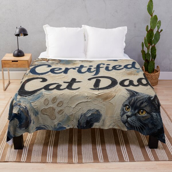 Item preview, Certified Cat Dad Oil Painting Art designed and sold by Pioneer Spirit Market.