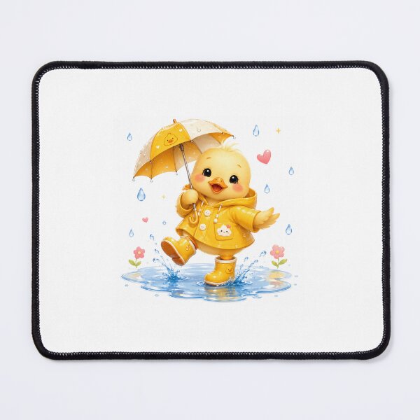 Item preview, Duck Wearing Rain Boots Holding Mini Umbrella designed and sold by QuirkNest Studio .