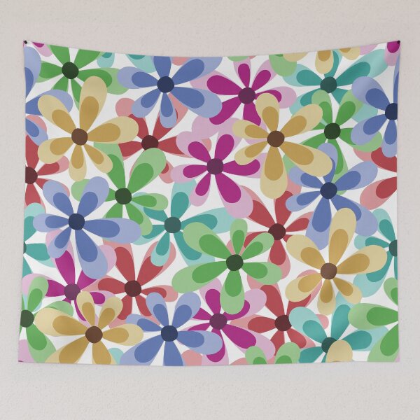 Item preview, Colorful Abstract Retro Flower Pattern designed and sold by PowerAntShop.