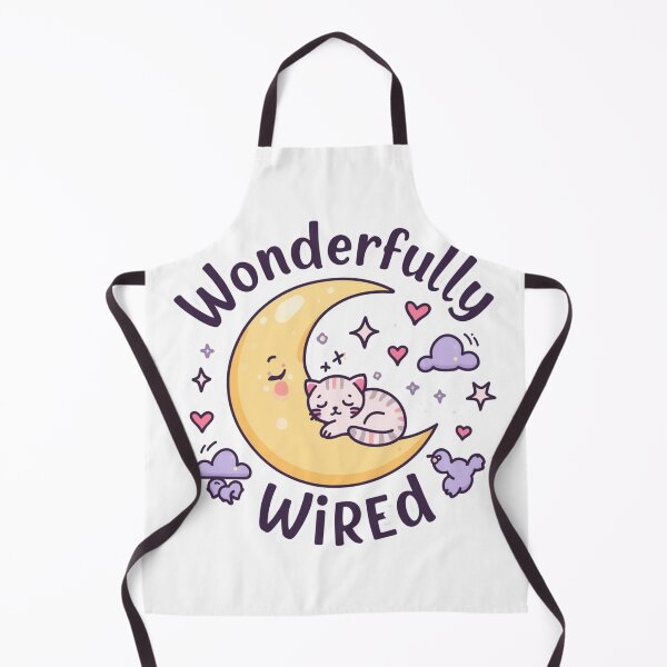 Item preview, Wonderfully Wired Cute Cat Neurodiversity Autism Acceptance designed and sold by EchoPrint Co..