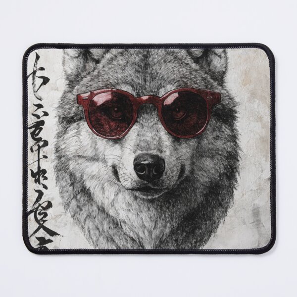 Item preview, wolf wearing glases designed and sold by moch-vectors.